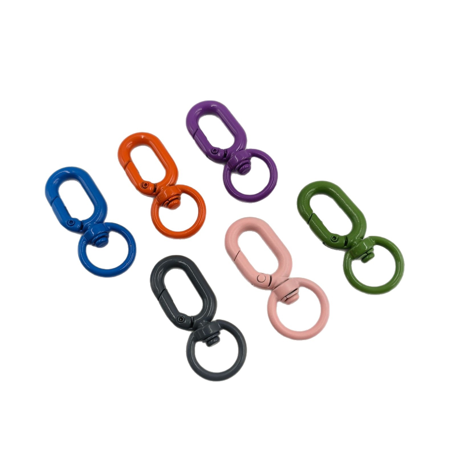 Suitable for 7mm color mobile phone lanyard set, 4-minute round tail spring ring key, single and double hole 8-shaped adjustment buckle Item Picture