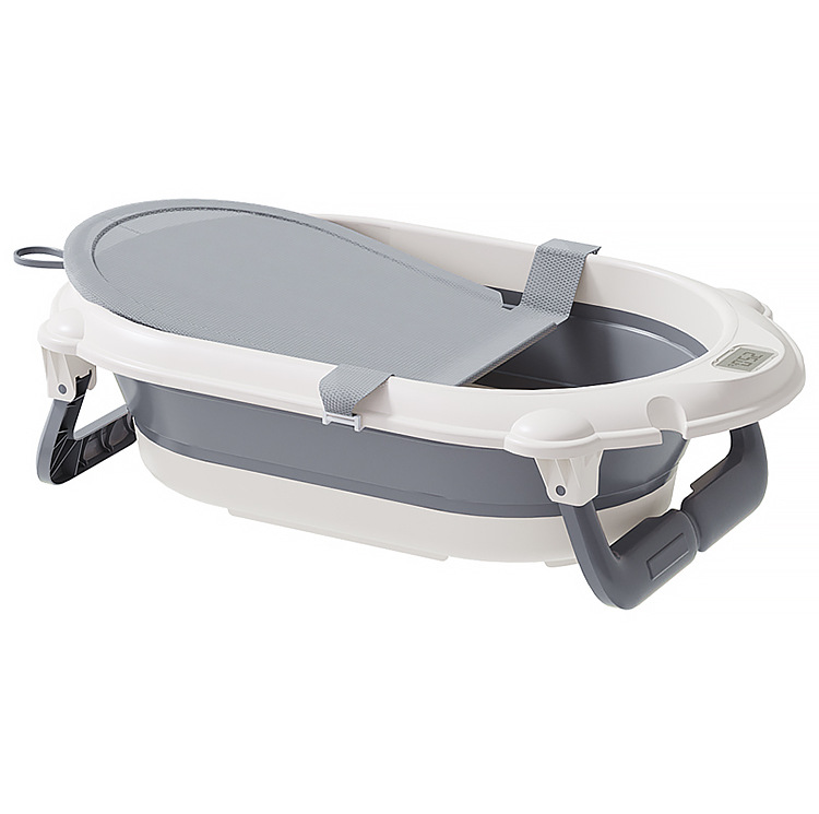 彩盒跨境感温折叠浴盆套装宝宝洗澡盆婴儿浴盆Babybathtub7set产品图