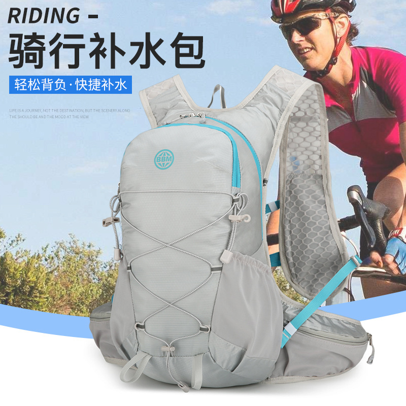New multi-functional nylon running backpack, safety reflective sports backpack, water bag backpack