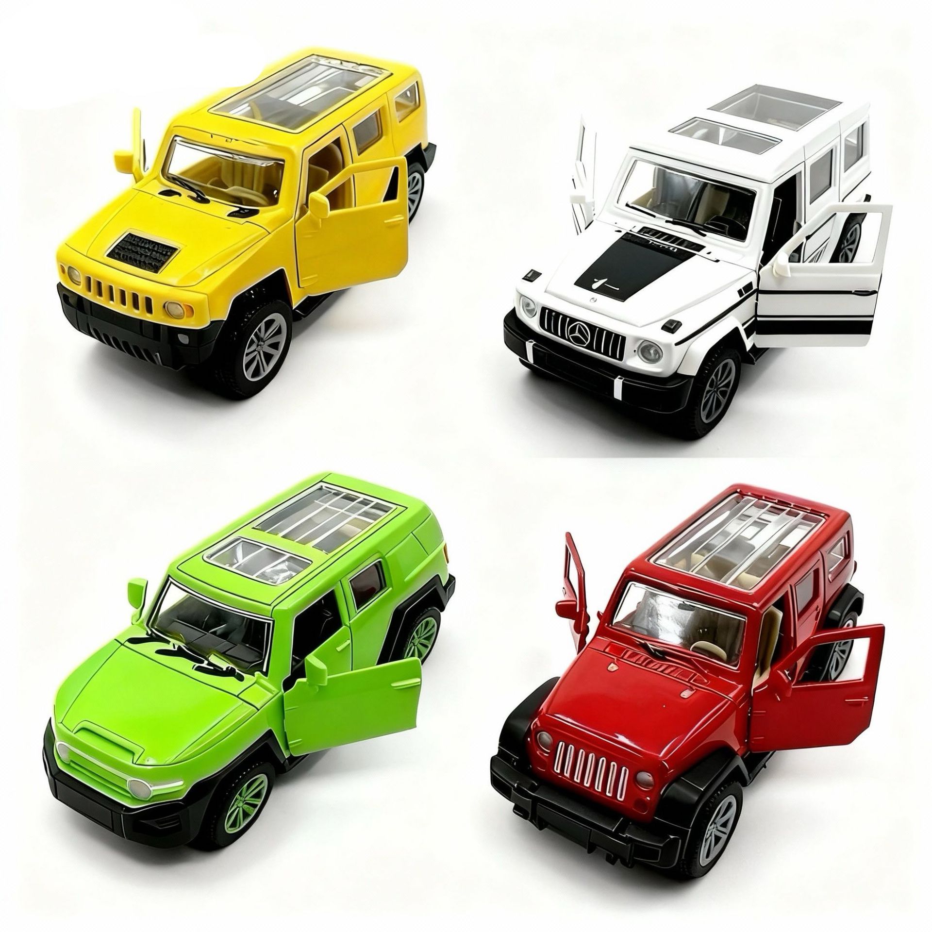 Wholesale of cross-border foreign trade children's toys, boy and baby educational mini alloy inertial door opening car models