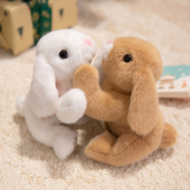 Super cute simulation ear-hanging Xiangxiang Rabbit plush toy, birthday gift for girls, office healing palm treasure, cross-border wholesale Specification image