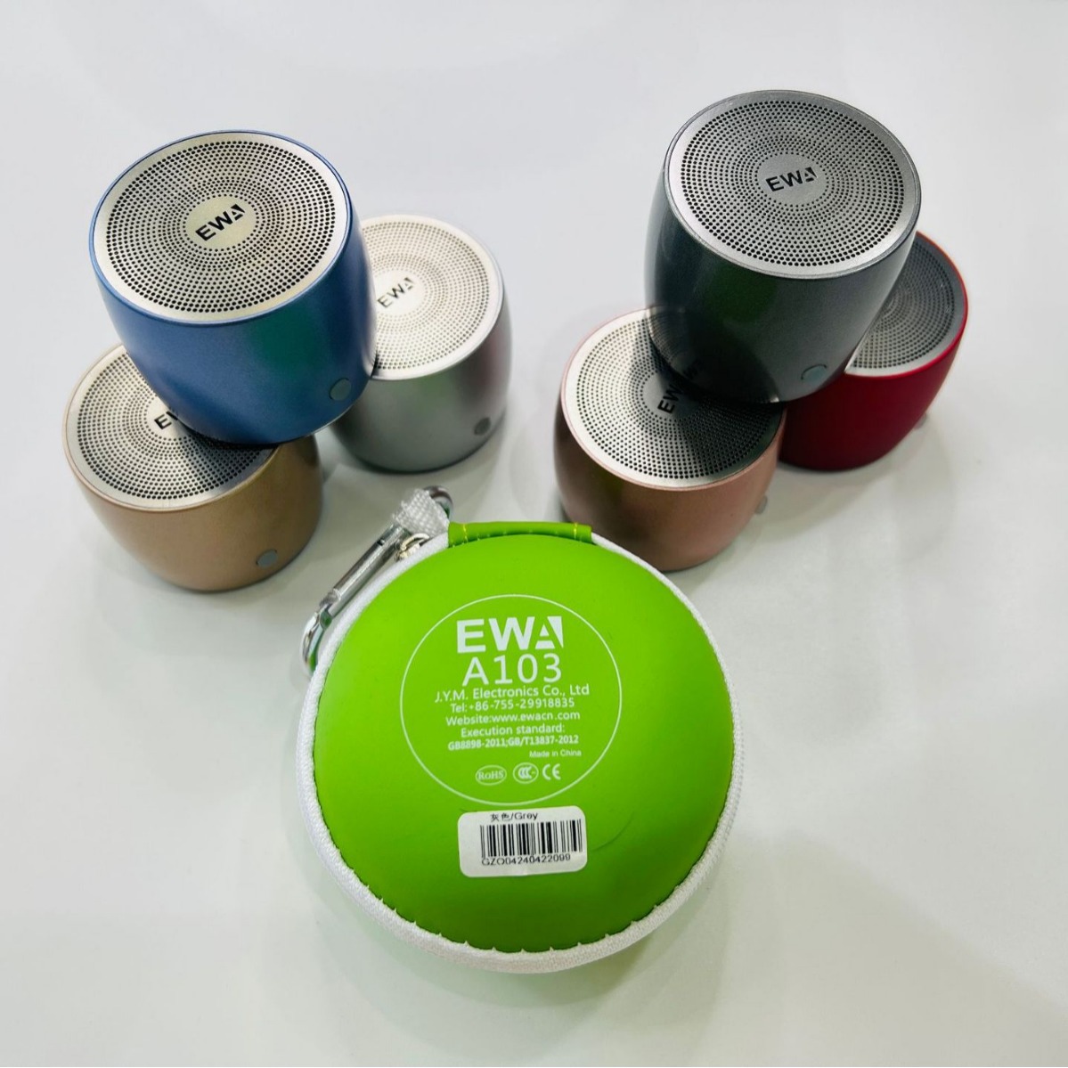 The newly upgraded Type-C interface EWA-A103 mini Bluetooth outdoor portable super low-frequency metal Bluetooth speaker Specification image