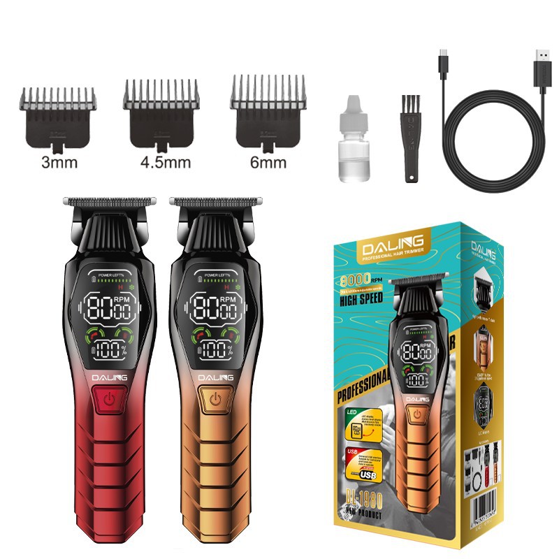 DALING daling 1980 nuevo pusher eléctrico transfronterizo cortador de pelo de alta calidad pantalla digital pusher pusher eléctrico salón de peluquería details Picture