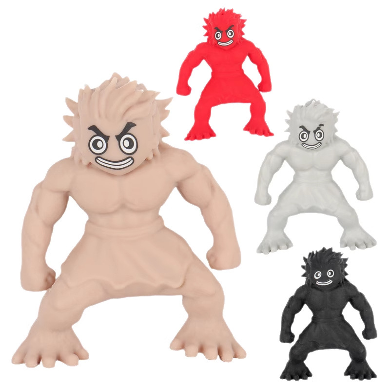 New Wukong Lala Soft Rubber Monster Lala Fun Strongman Public children's Pinch Fun Stress-relieving little toy for boys Item Picture