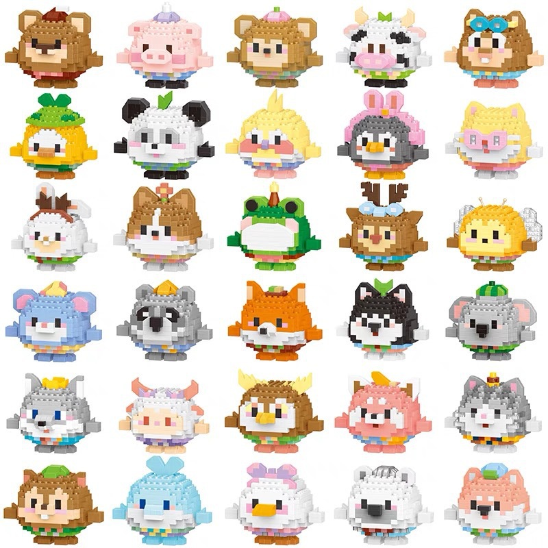 兼容乐高萌蛋公仔卡通积木拼装益智儿童玩具盲盒网红礼品摆摊批发