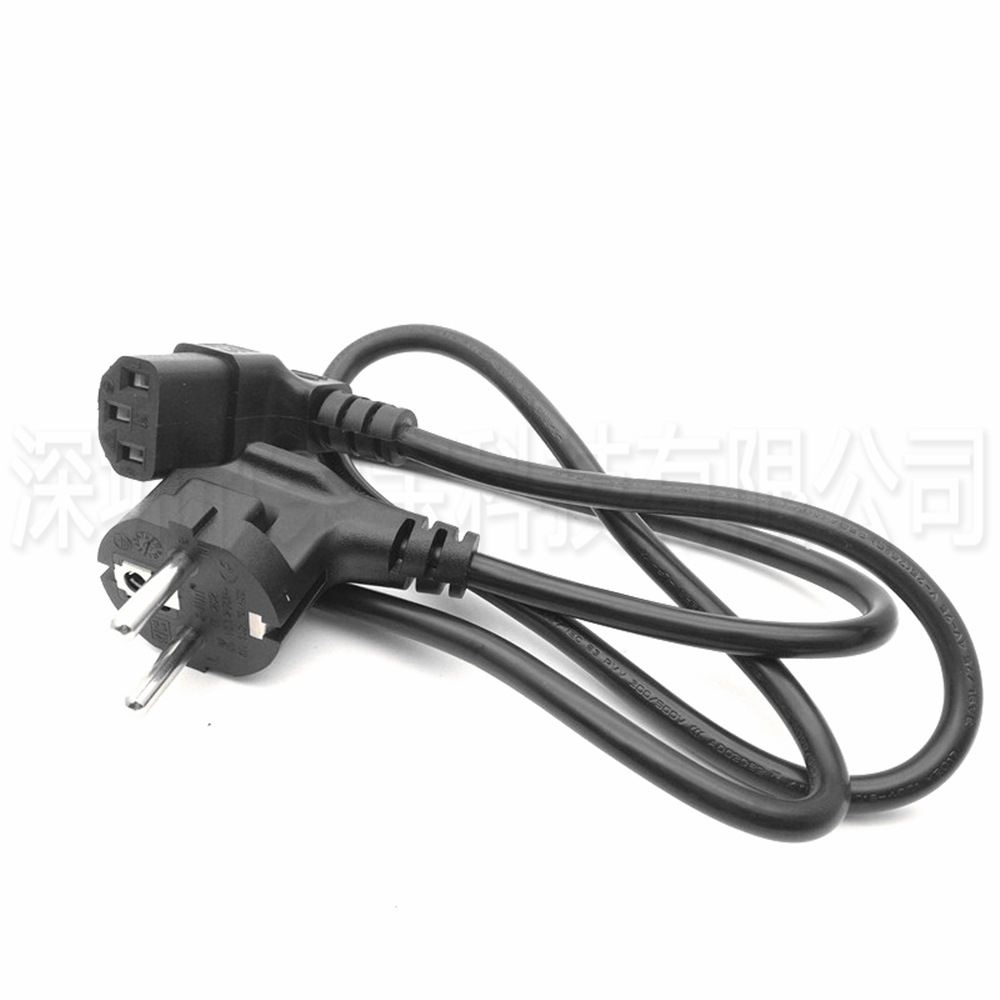 European standard power cord IECC13 extension cord 0.3m, 1M, 1.5m, M2.5, suitable for home appliances, computers, printers, Psus details Picture