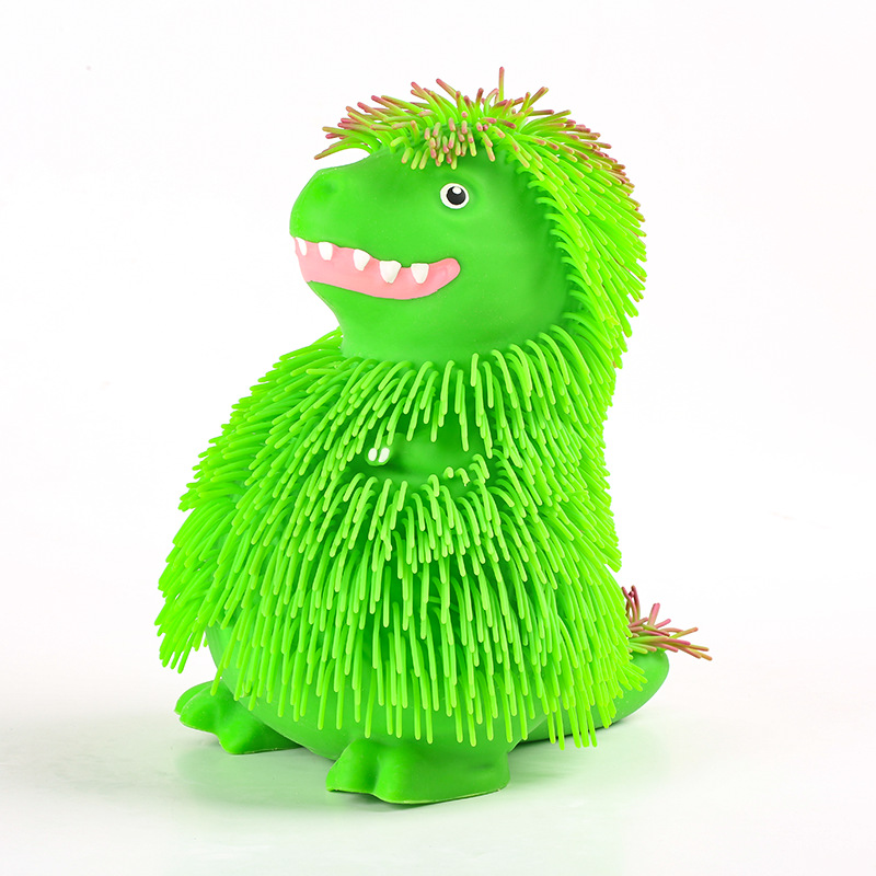 The thick-haired dinosaur is a fun and stress-relieving toy. It's a soft rubber silicone rubber doll for children to relieve boredom Item Picture