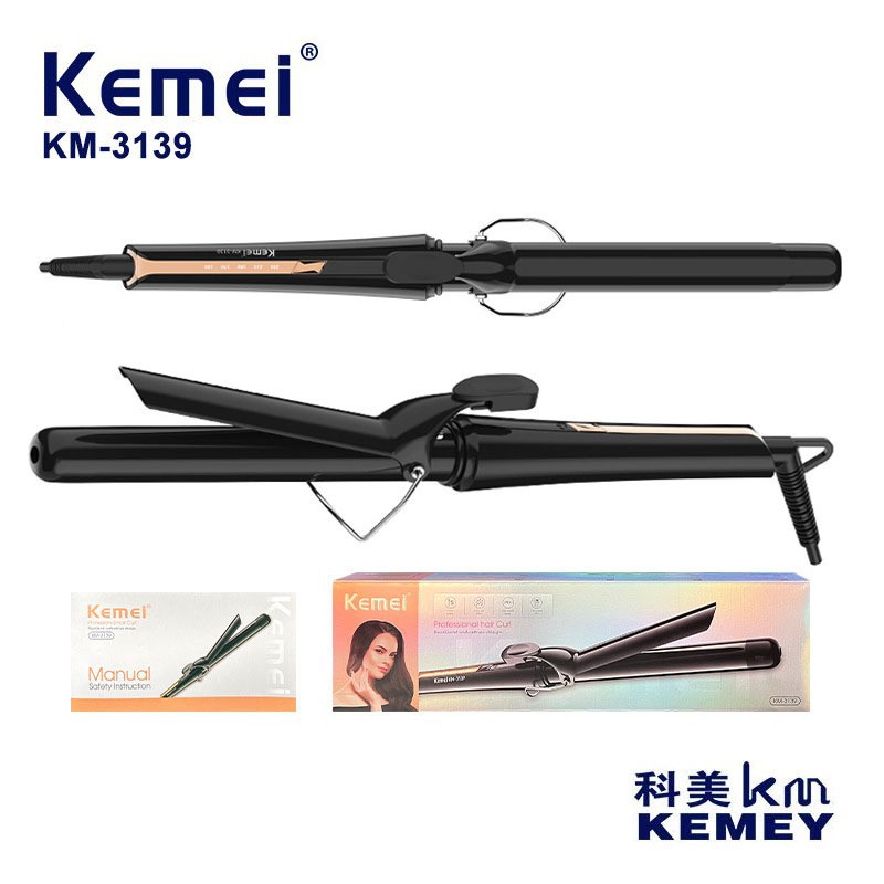 Kemei kemei KM-3139 mujer rizador de pelo de onda grande estilo coreano permanente férulas al por mayor
