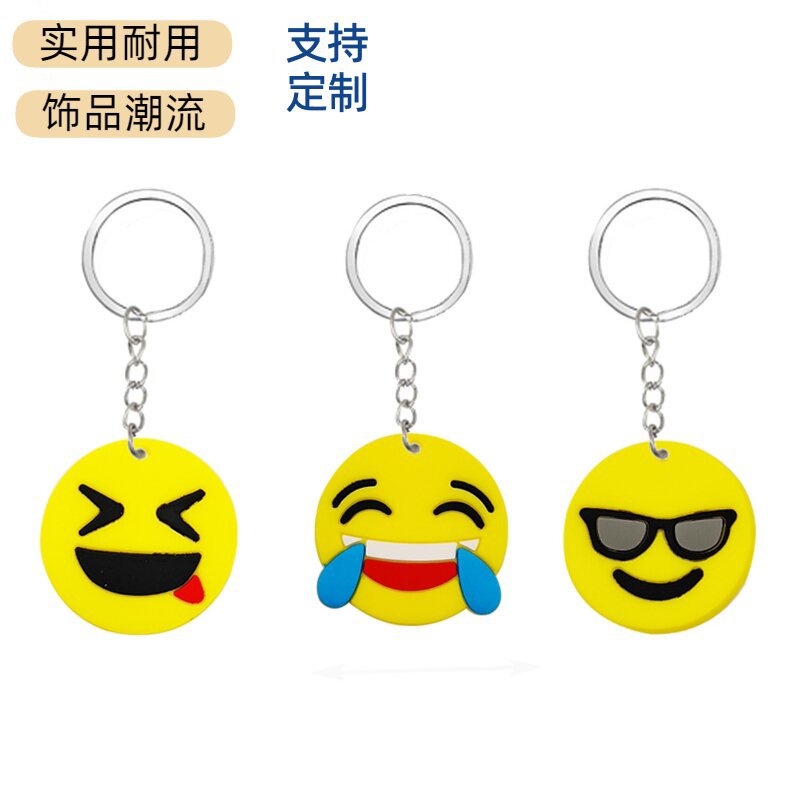 The Q-cute emoji series, including smiling PVC keychain bags and pendants, are so adorable for children Specification image