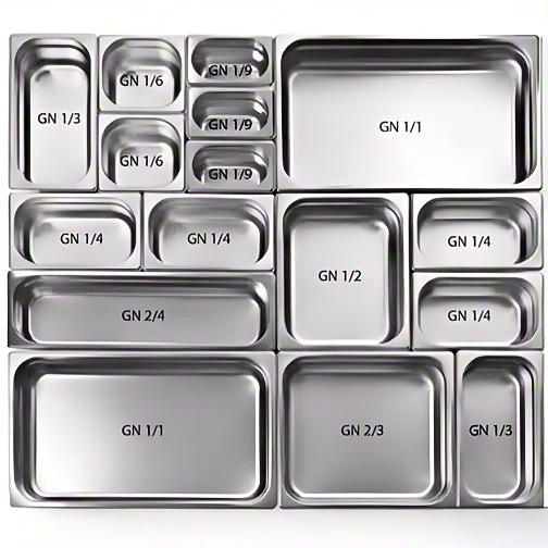 Stainless steel serving basins, commercial buffet basins, fast food cart basins, milk tea shop jam basins, covered square plates, cafeteria plates Application Scenario