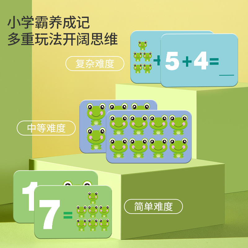 Math Balance Frog Children's Kindergarten Number Addition and subtraction Puzzle Logical Thinking Training Early Education Puzzle Toy Specification image