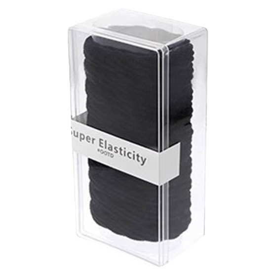 2025 New high-elasticity black high ponytail hair band, women's hair tie without sagging, high-end headband, leather band Item Picture