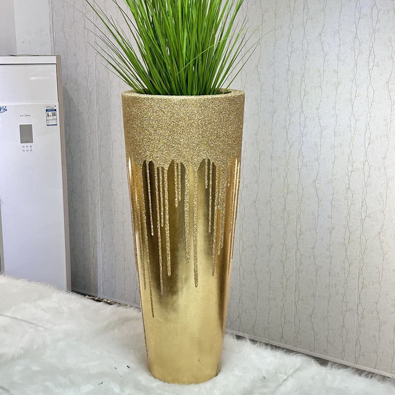 Large vases, creative home entrance, hotel exhibition hall, flower POTS, TV, sofa beside plant ornaments, floor-standing