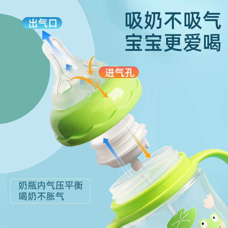 跨境奶瓶pp带柄标口婴儿奶瓶210ml270mlpp塑料奶瓶母婴用品批发细节图