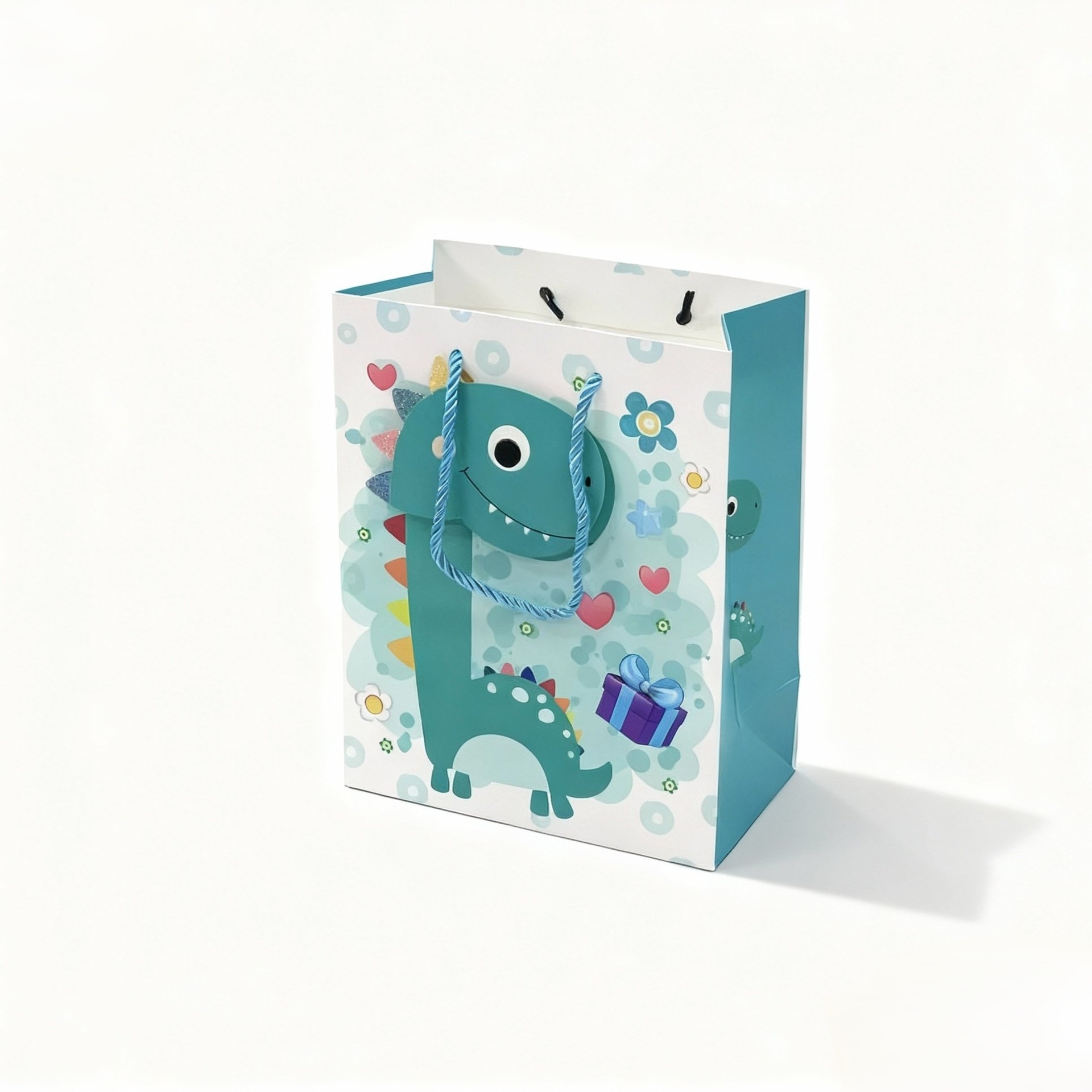 Children's 3D cartoon dinosaur-themed party tote bags, birthday gifts for boys and girls, thickened gift bags, gift packaging Item Picture
