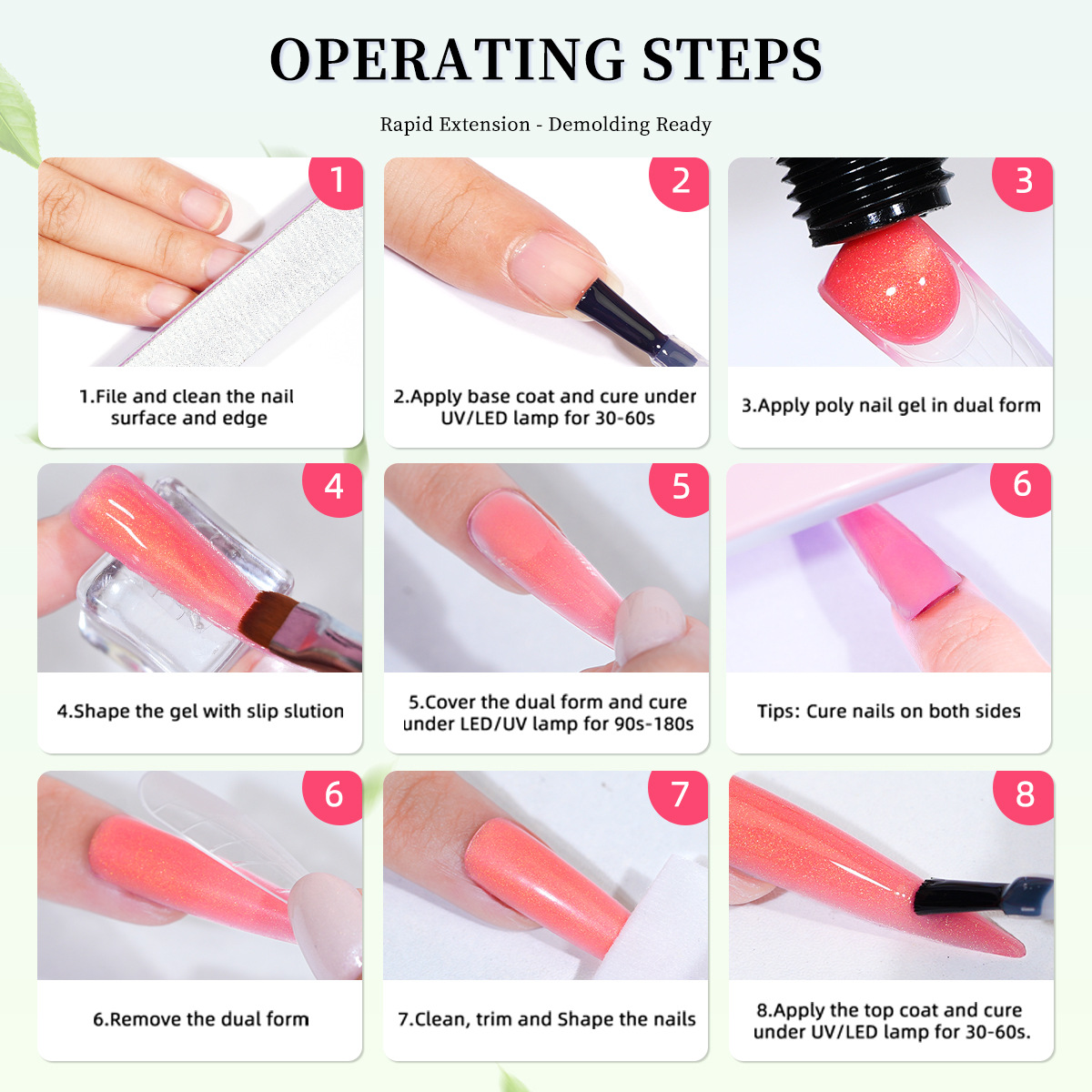shanilak Crystal Extension Glue wholesale poly gel 30g Nail Salon Special New Pearlescent Nail Color Glue UV/LED Specification image