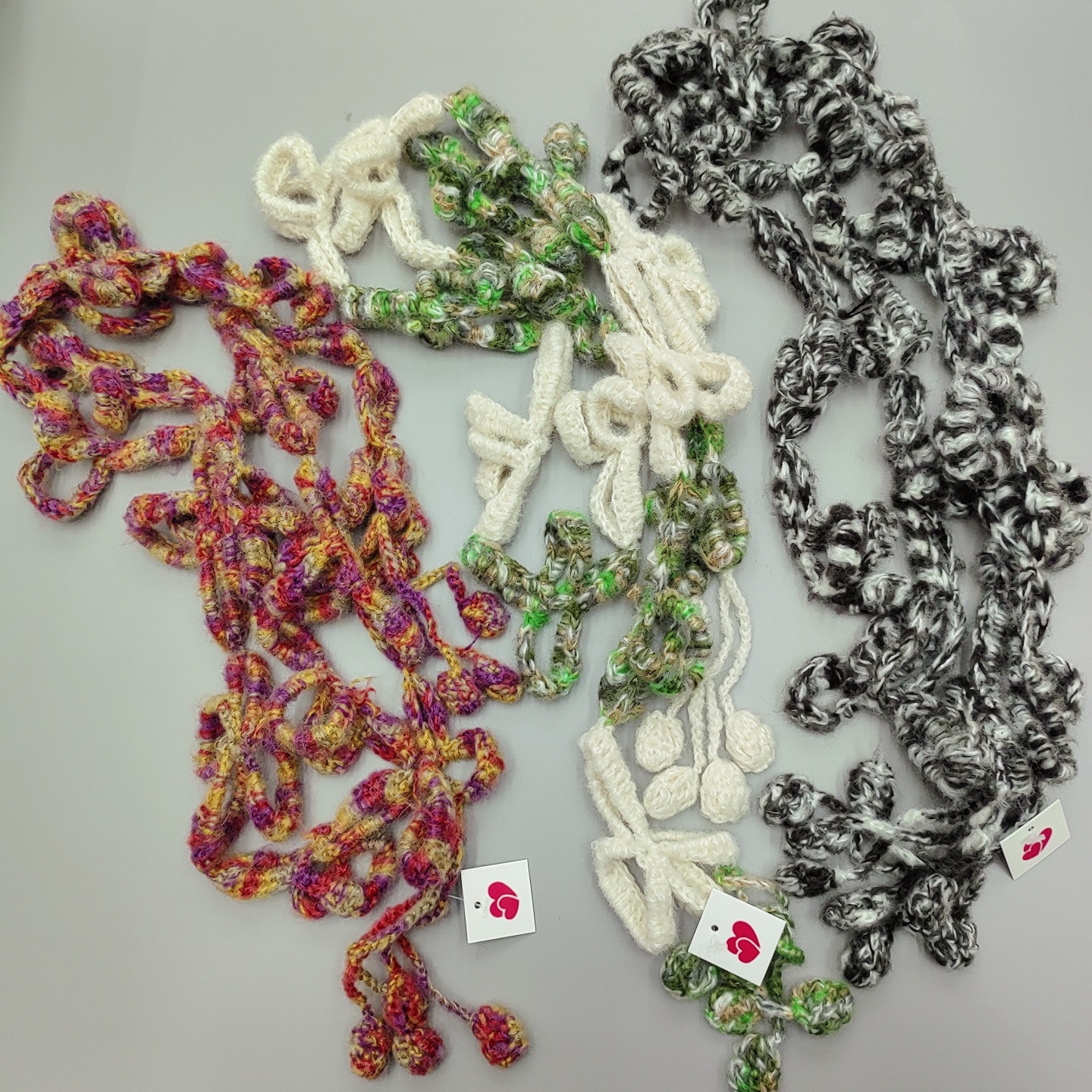 细条围巾原创手工钩织花朵日系森女式气质淡雅百搭配饰裙装饰腰带细节图