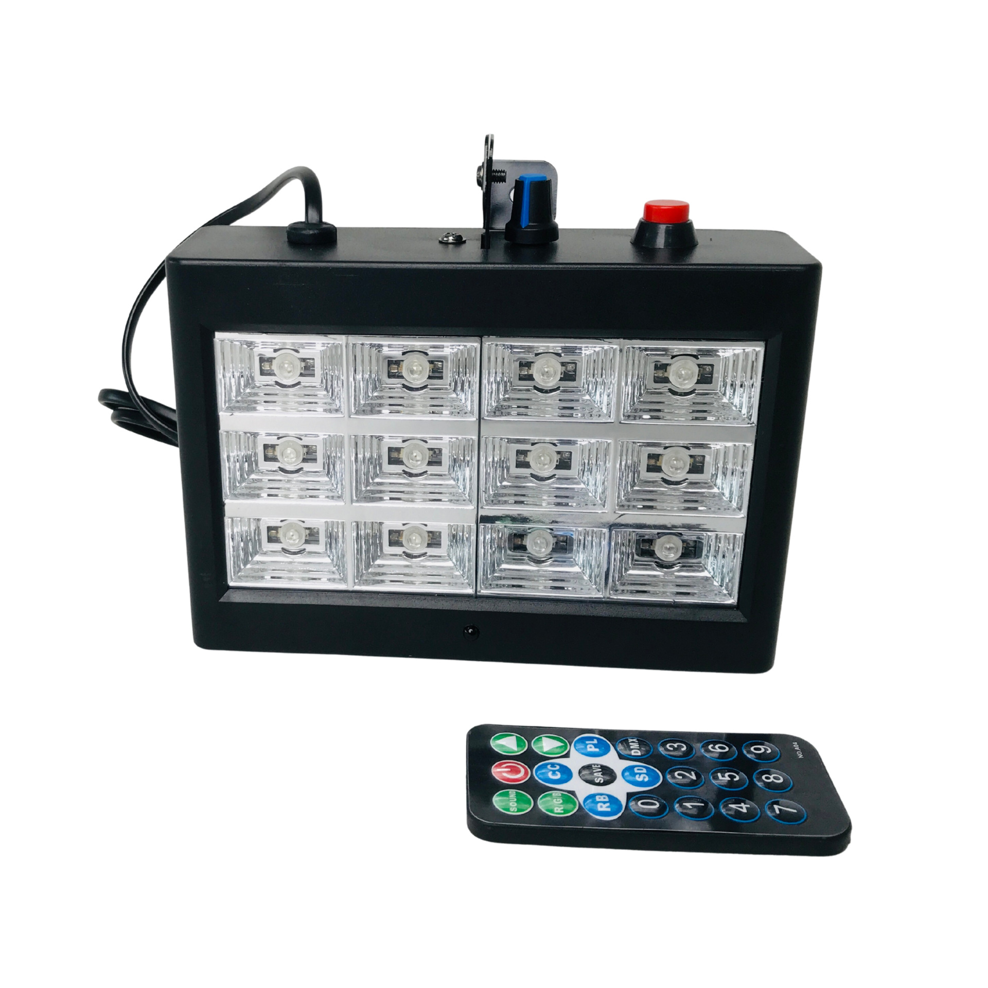 Cross-border bestsellers: 12 grille strobe lights, 18 small bars, KTVS, small family gatherings, small entertainment activities, atmosphere creation, self-propelled, voice-controlled dancing, flashing lights, stage lighting full figure