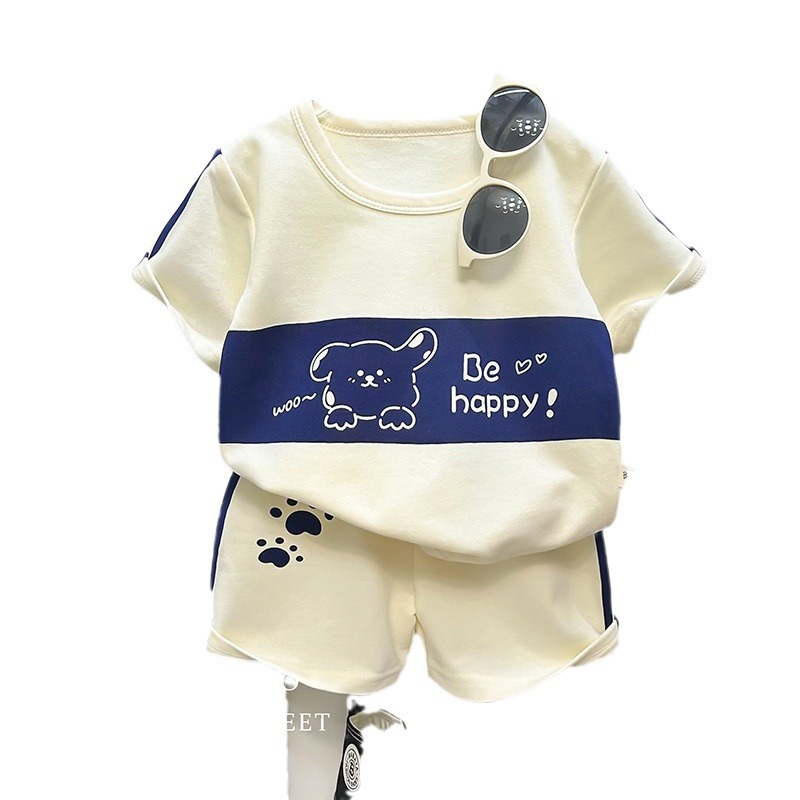 童装/童装女童短/婴儿纯棉套装礼盒/服装/宝宝套装夏季白底实物图