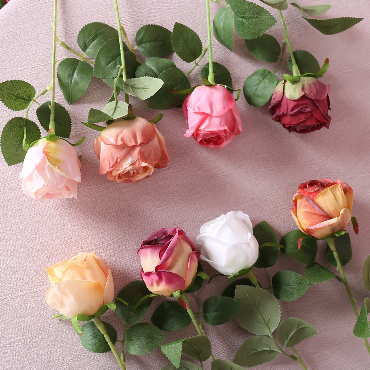 仿真花DIY发饰配件/仿真花/5朵塑膠花/假花/假花批发产品图