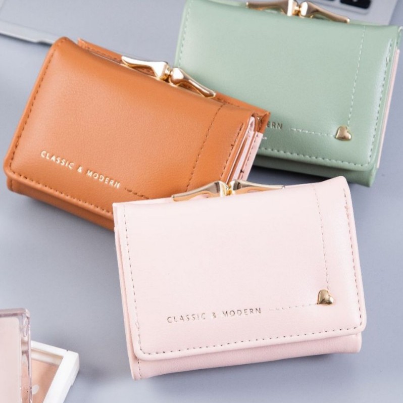 In-stock cross-border large-capacity PU short ladies' wallets, coin holders, wallets, girls' gift bags, student bags for storage Specification image