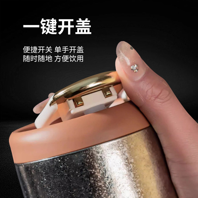 Pure titanium warm display coffee cup, cold preservation handle, portable car travel water cup, women's business, men's Ti titanium cup, portable Specification image