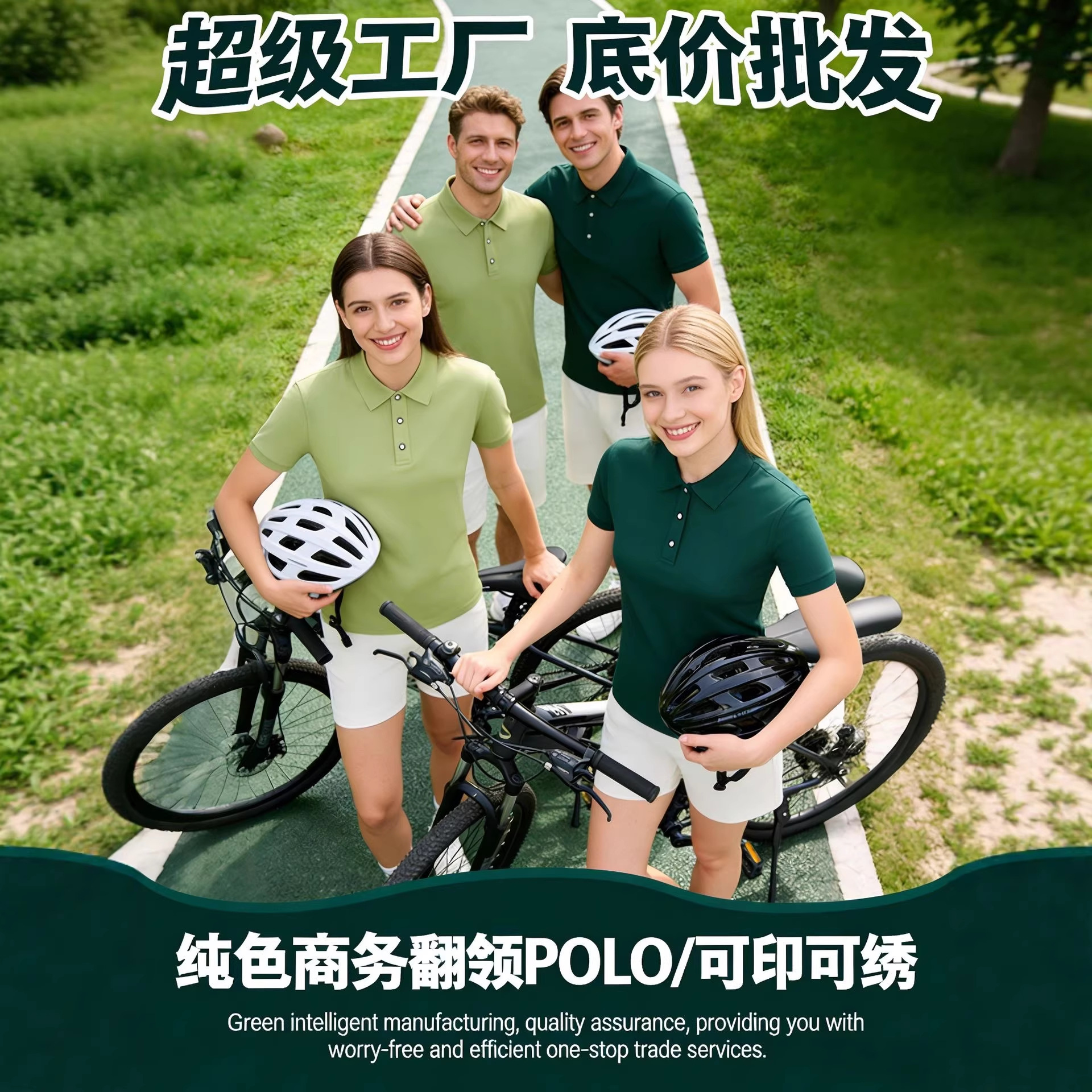 跨境保罗同款polo衫t恤定制商务短袖上衣 广告衫工作服印loog刺绣