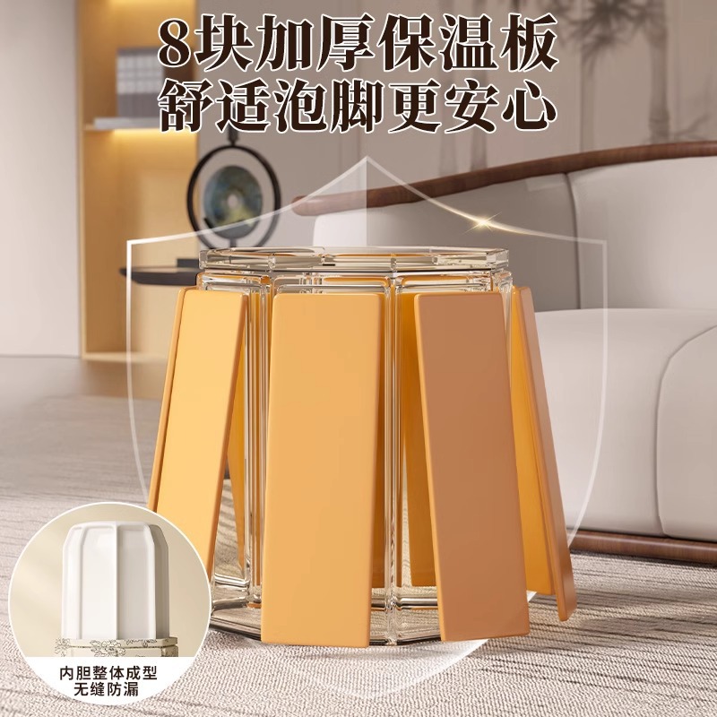 泡脚桶家用过小腿折叠泡脚袋养生过膝足浴桶便携式冬天洗脚盆保温产品图