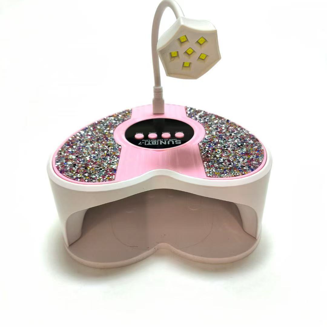 The new cross-border AB-2 nail phototherapy machine with a hand pillow is specially designed for nail salons. It features 288W high power and dries quickly without blackening your hands Specification image