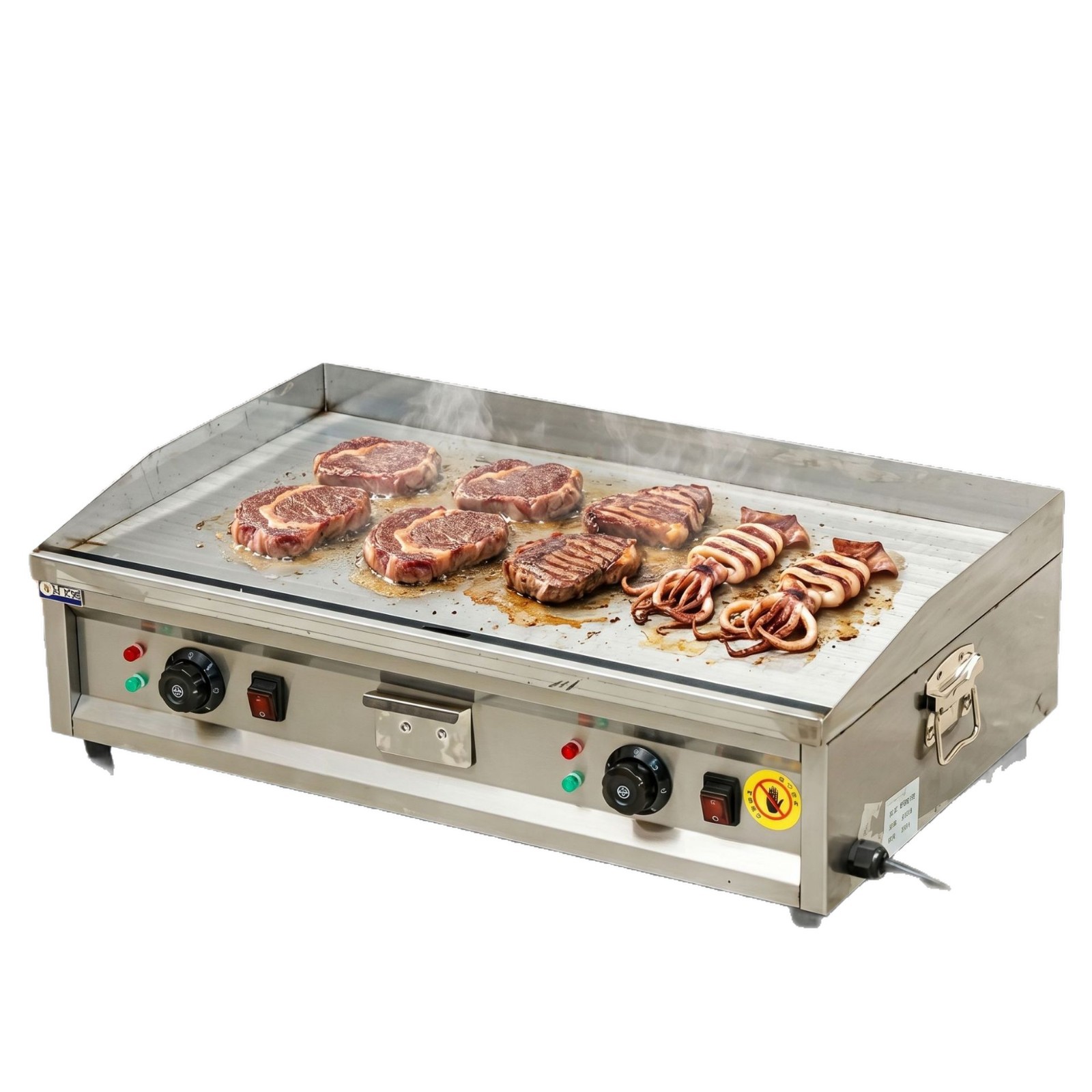 Commercial countertop electric grill, grilling and frying all-in-one grill, thickened teppanyaki hand-grabbed pancake machine, flat grill for frying steak Item Picture