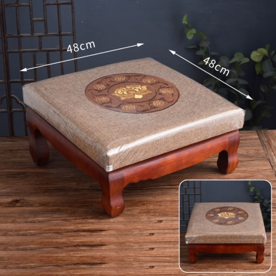 实木脚拜垫跪垫上香跪拜垫拜凳家用寺院拜佛凳子红木卯榫结构跪拜产品图