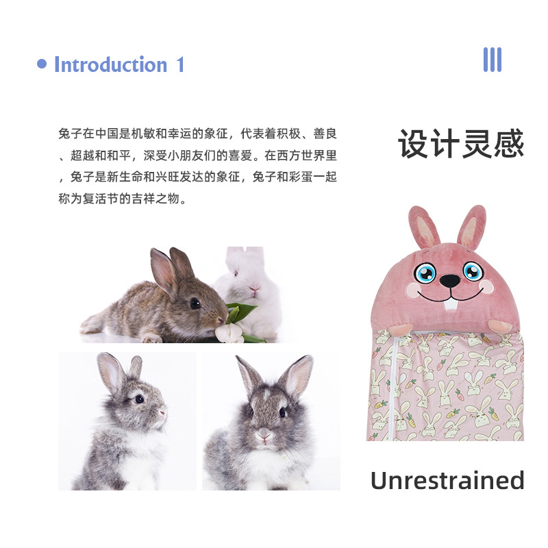 New autumn and winter kindergarten sleeping bags, travel outdoor cartoon animals, children's storage throw pillows to prevent catching a cold Specification image