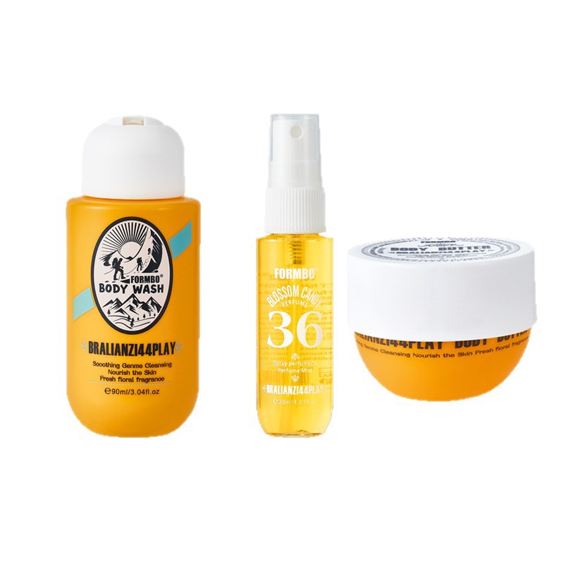 [cross-border special] FORMBO perfume body milk gel de ducha 3 en 1 kit de perfume spray de pelo al por mayor Item Picture