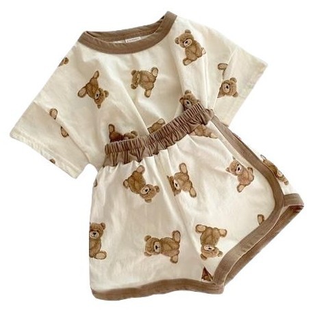 童装/童装女童短袖韩版/夏季短袖/衣服男童短袖韩版/儿童装男童短袖卡通白底实物图