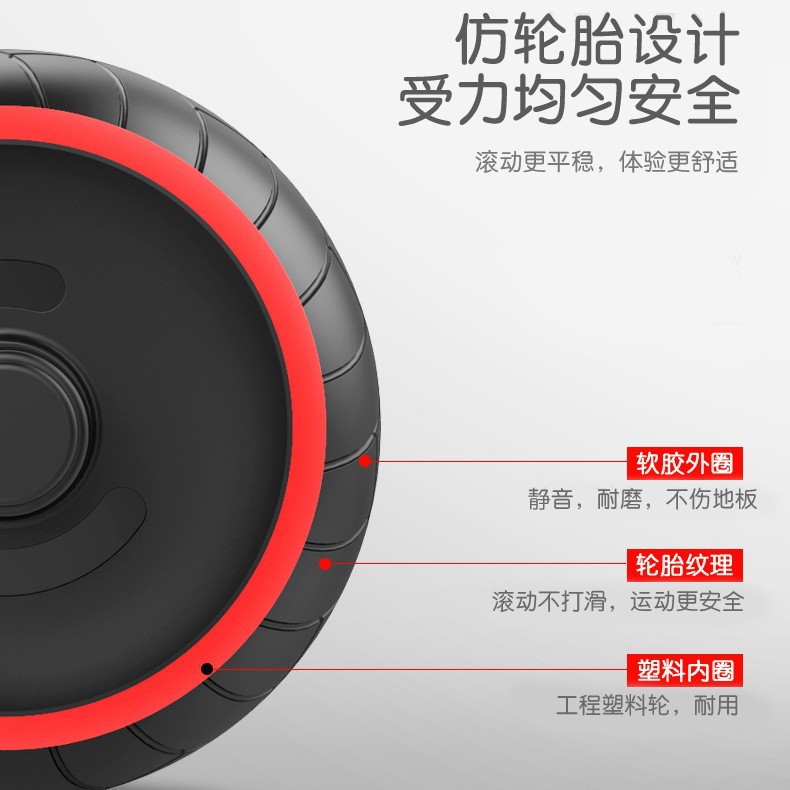 Wear-resistant leather automatic rebound abdominal roller, home abdominal fitness equipment, suitable for both men and women, silent giant wheel abdominal muscle wheel Specification image