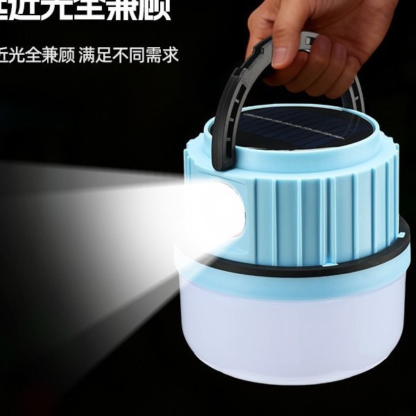 Solar-powered telescopic night market street stall lights, emergency charging flashlights, LED outdoor tent lights, camping lights details Picture