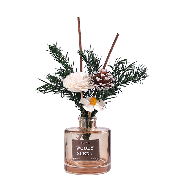 Coffee-colored autumn dried flower Diffuser, flameless diffuser, rattan fragrance, home, export, cross-border fragrance Item Picture