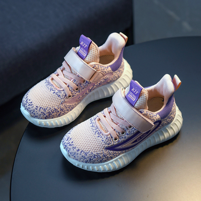 2026春秋新款女童运动鞋软底男童椰子鞋透气网鞋休闲儿童飞织童鞋