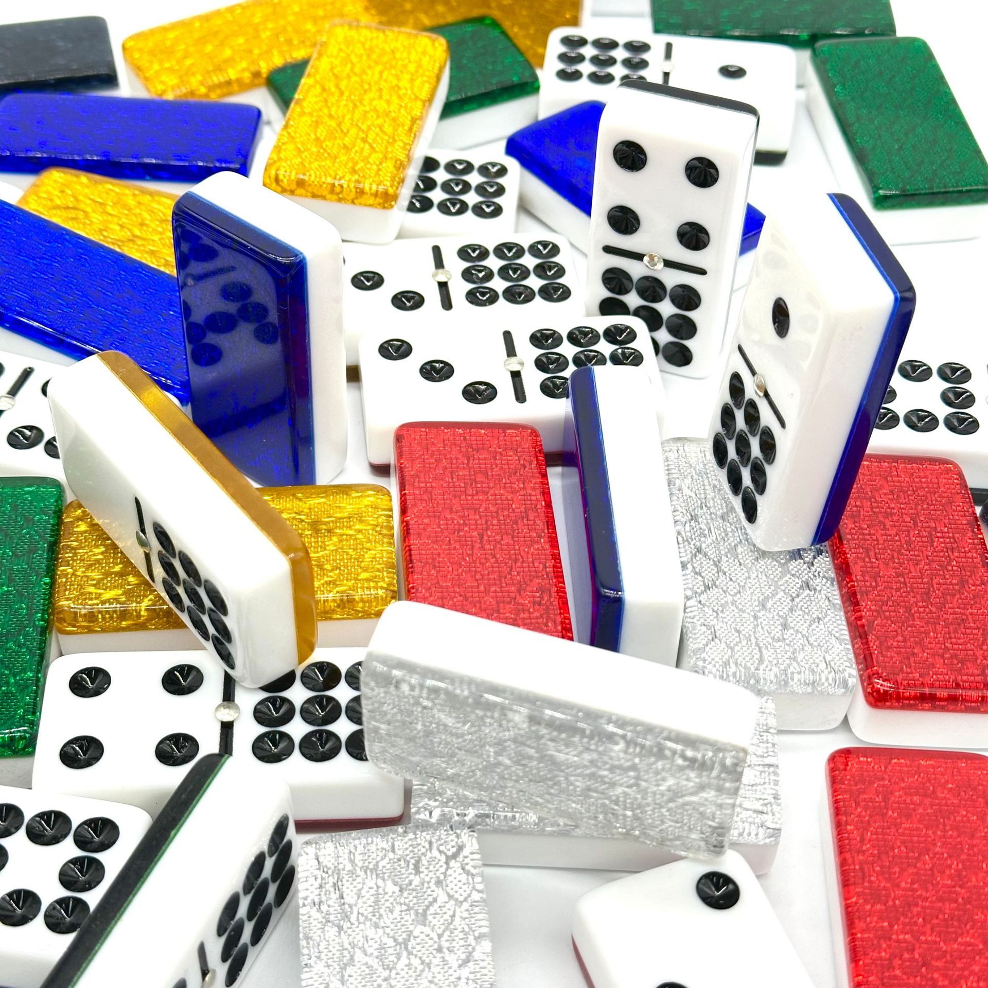 Wholesale acrylic dominoes, double nine dominoes, DOMINO building blocks, toys, and board games from the manufacturer full image