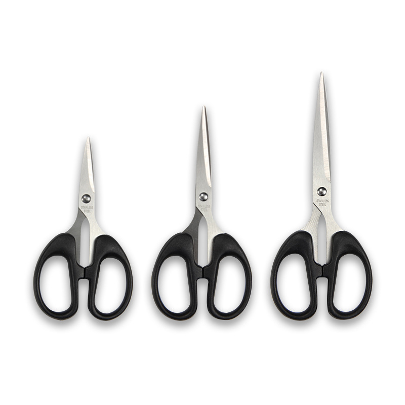 Stainless steel household small scissors, office scissors, large, medium and small-sized hand paper-cutting knives and scissors, bangs, thread ends, tailor scissors Item Picture