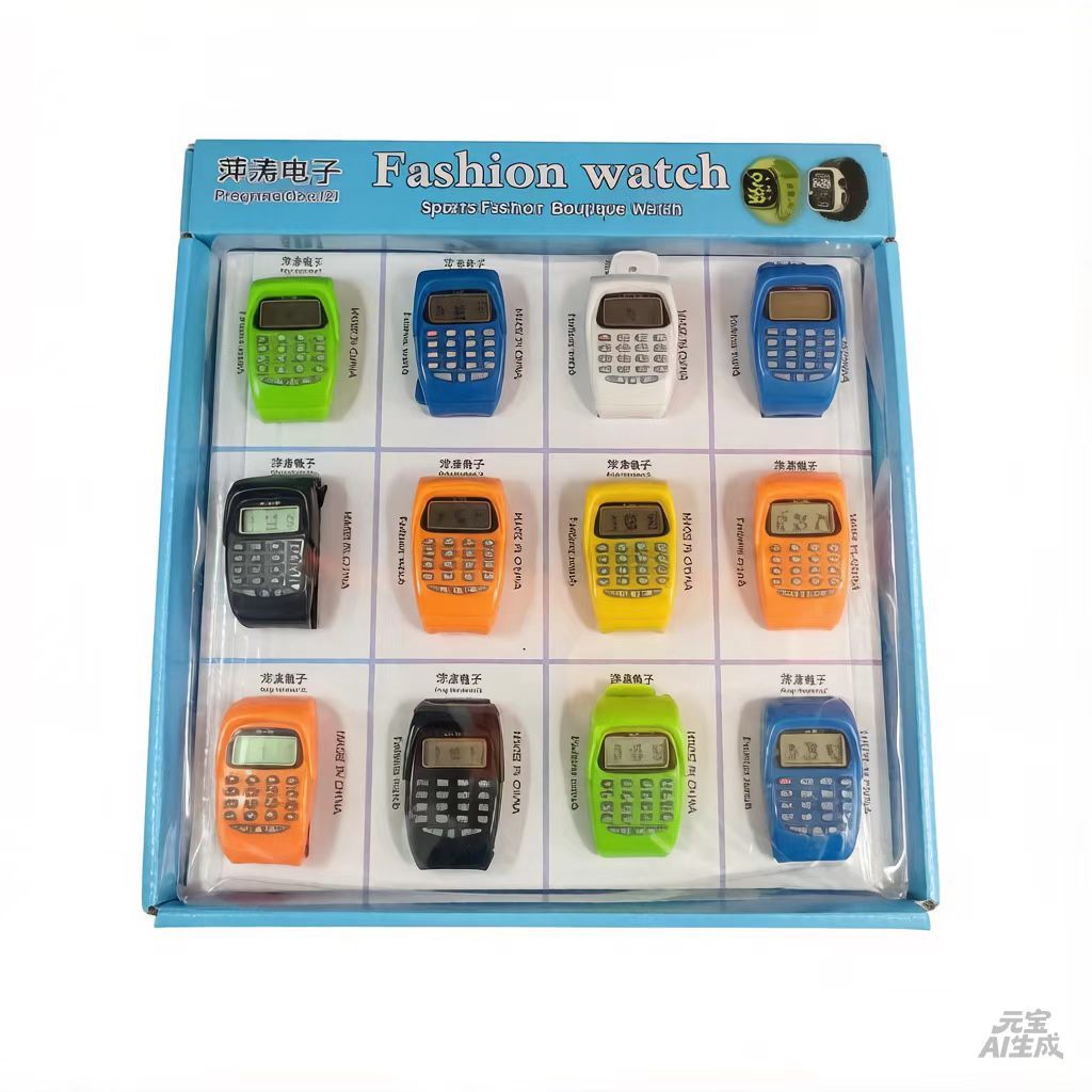 Calculadora electrónica para niños reloj portátil multifuncional estudiante creativo juguete reloj de pulsera exquisita caja de color fábrica venta directa