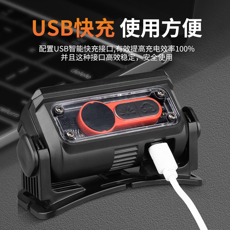 Rechargeable outdoor smart screen display running and fishing headlamp LED strong light head light lightweight Specification image