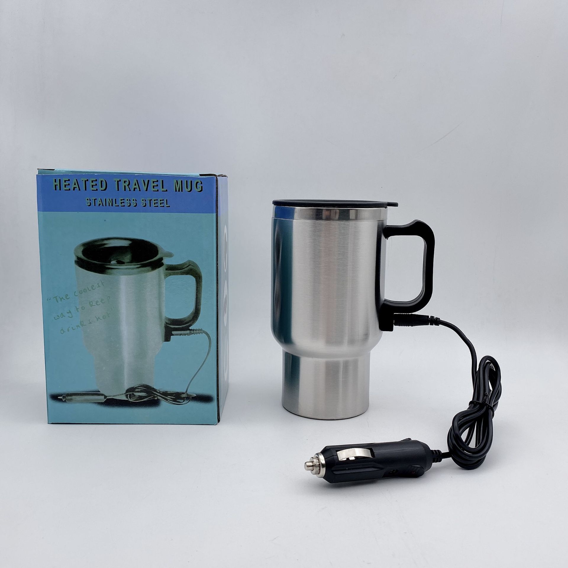 12V inner plastic outer steel car insulated cup, car heating cup, water boiling cup, stainless steel car water kettle Application Scenario