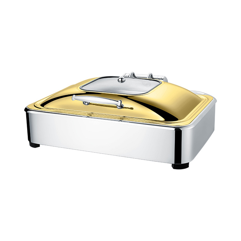 Visual luxury rectangular mechanical buffer dining stove, high-end buffet stove, breakfast stove, insulated stove for hotels Specification image