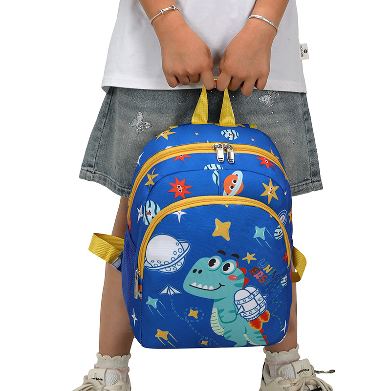 Dibujos animados estampados niños mochilas niños niñas dinosaurios excavador pequeño conejo mochila kindergarten bebé bolsa de escuela marea details Picture