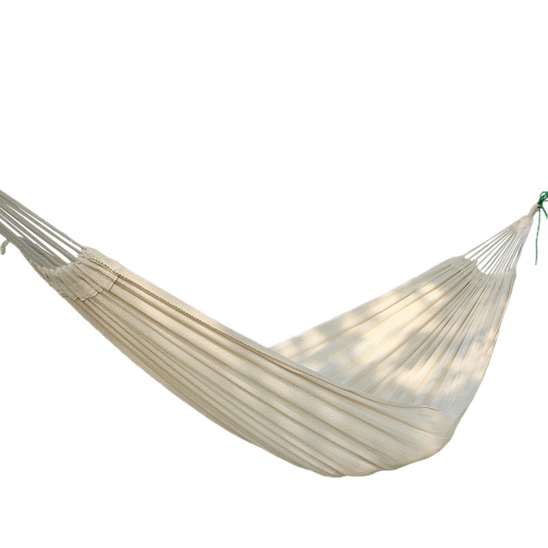 Leisure outdoor hammock, thickened cotton mesh hammock, natural white double hammock, wholesale for export, swing bed wholesale Item Picture