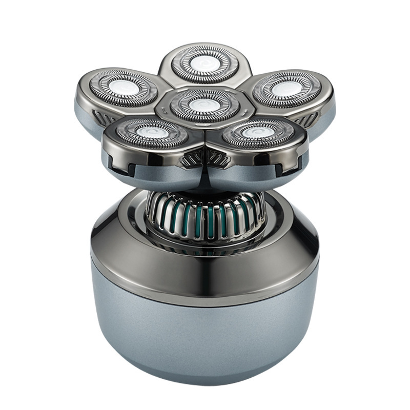 Cross-Border Six-Head Shaving Magic Tool, Men's Household Electric Hair Dresser, Multi-Functional Shaver, Intelligent Digital Display Item Picture