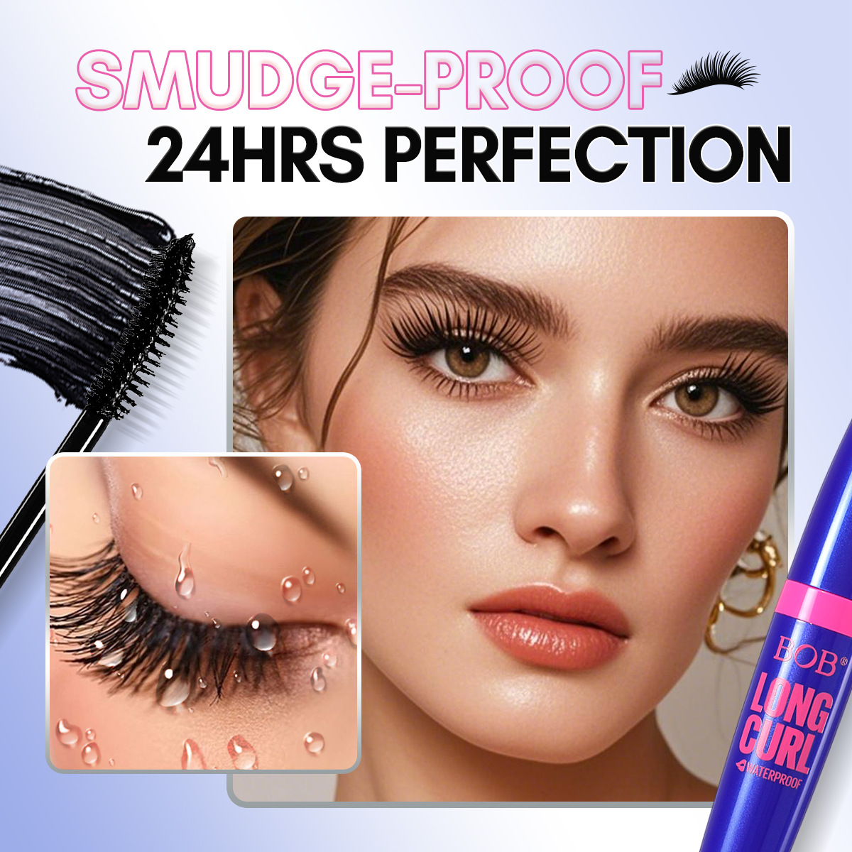 Cross-border bob Thickening and curling mascara is waterproof, long-lasting and does not smudge eyelashes, shaping and enlarging the eyes. It is a best-selling beauty product details Picture