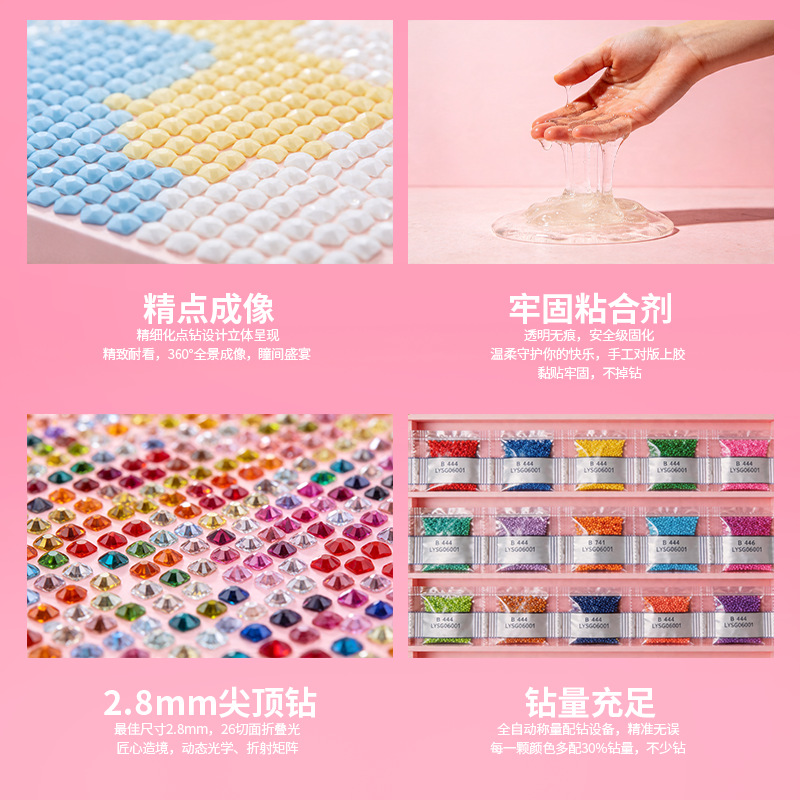 New diamond painting frameless diy hand-pasted diamond painting, children's educational dot diamond painting 30*40 cartoon diamond decorative painting Item Picture