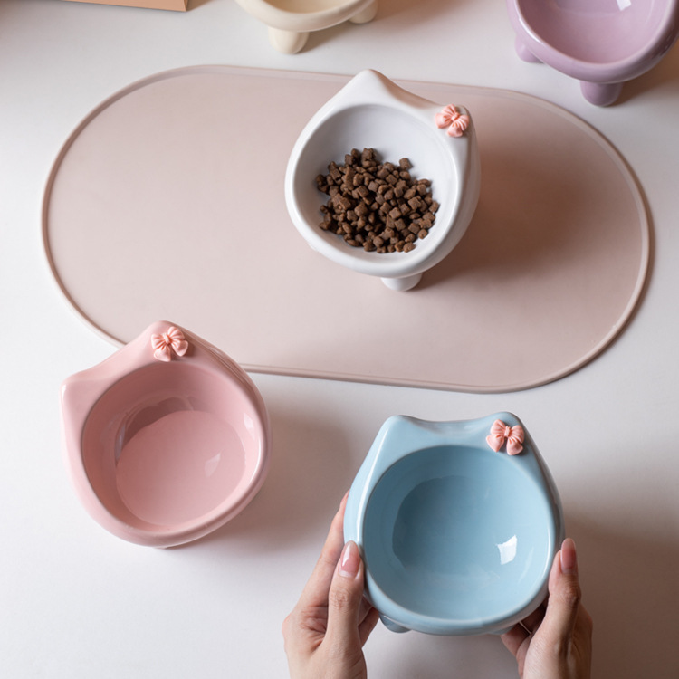 Super cute cat bowls, ceramic cat bowls, dog bowls, cat rice bowls, cat food bowls, cat basins, pet supplies Application Scenario